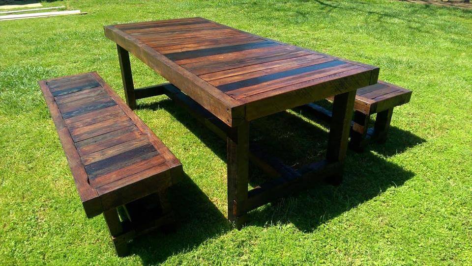 reclaimed pallet garden dining set
