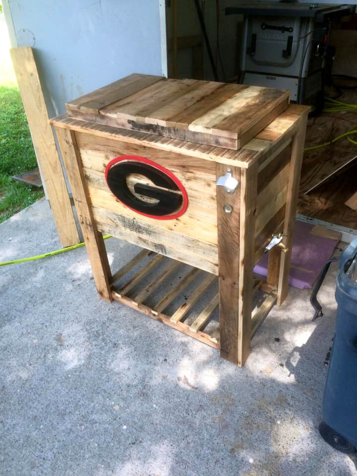 wooden pallet cooler