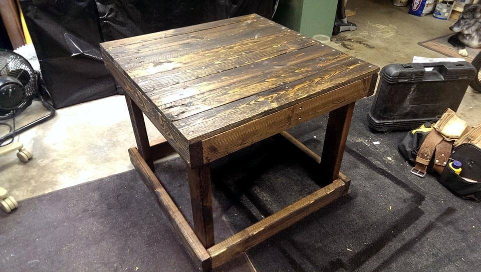 rustic pallet coffee table