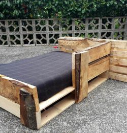Wooden pallet rustic bed