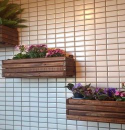 no-cost pallet wooden wall hanging planters