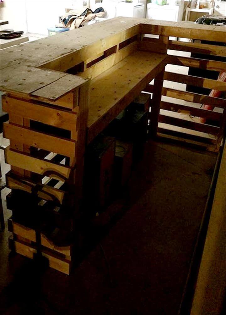 wooden pallet bar