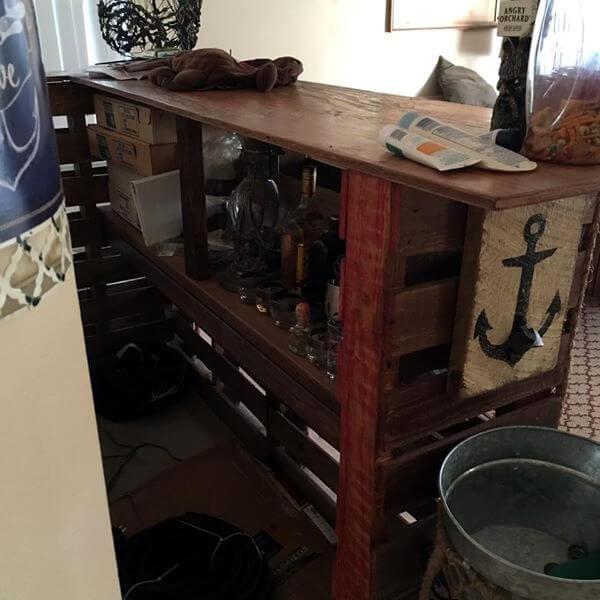 diy pallet bar