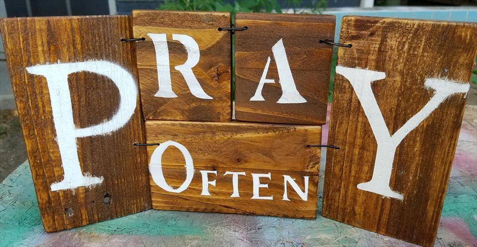 wooden pallet wall sign