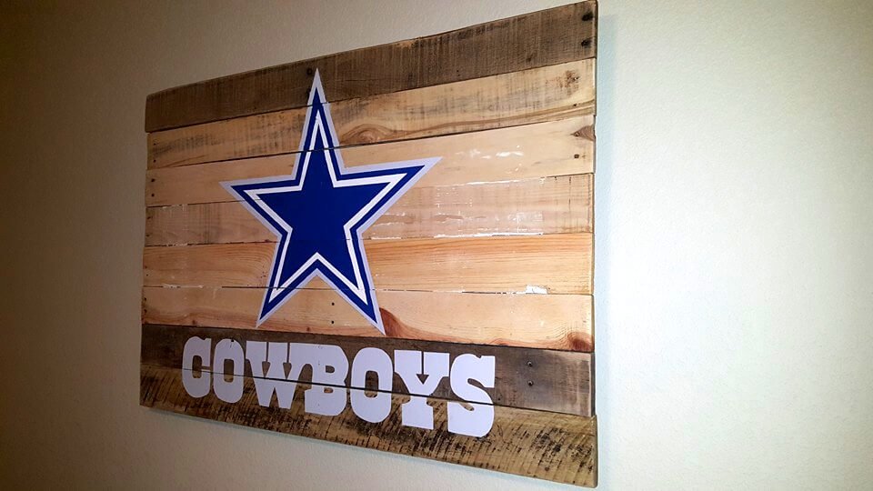 reclaimed wooden pallet custom bedroom wall sign