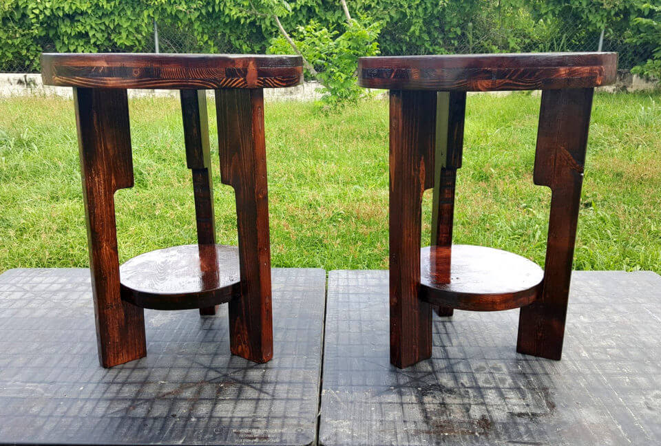 diy pallet round end tables