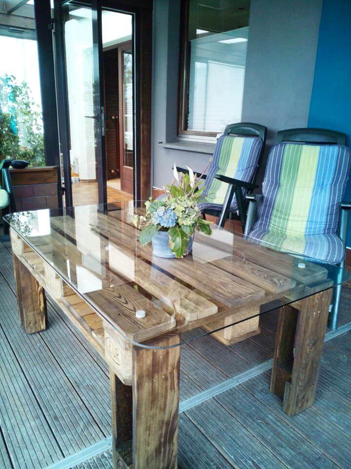 robust wooden pallet coffee table