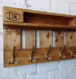 Upcycled pallet coat rack