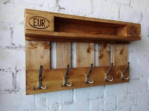 Upcycled pallet coat rack