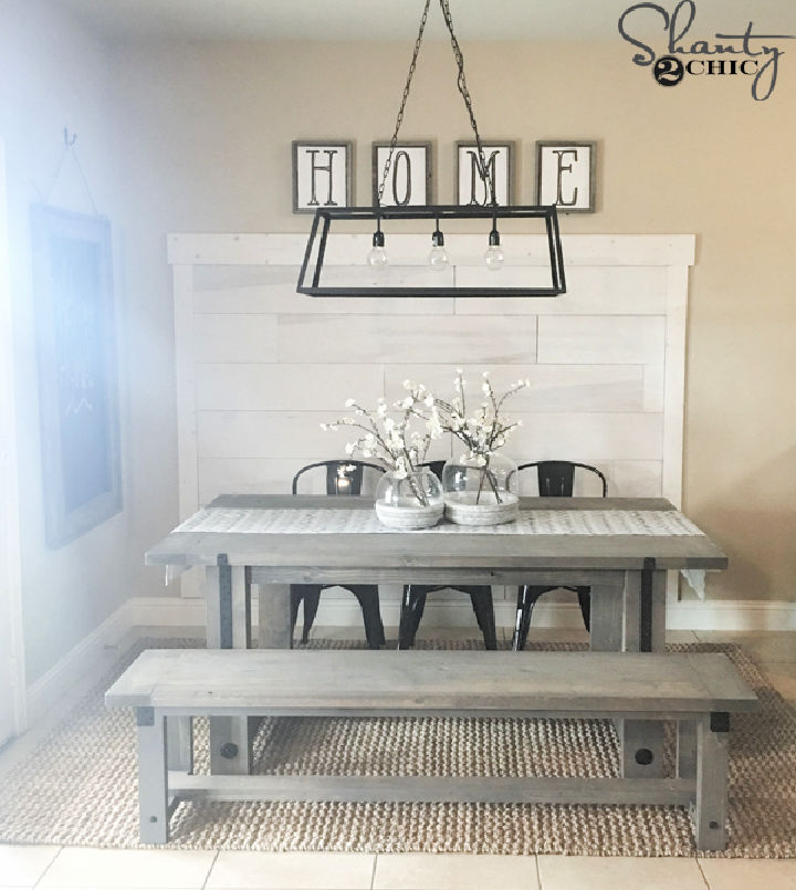 30 Rustic DIY Farmhouse Table Plans (Free PDF Plan)