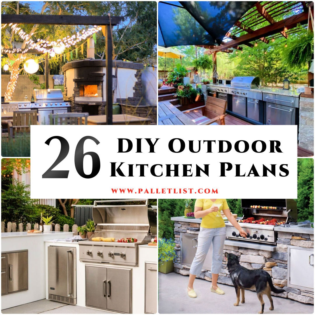 26 DIY Outdoor Kitchen Ideas with Free Plans Pallet Ideas